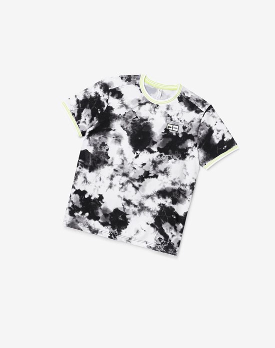 Fila Msgm X Fila Printed Performance Tee Negros | 187059-FTL