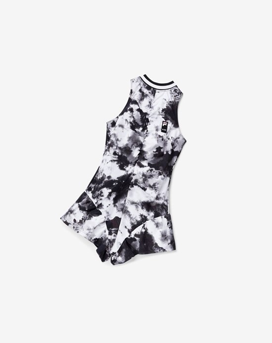Fila Msgm X Fila Tie Dye Romper Vestido Negros | 127864-REL