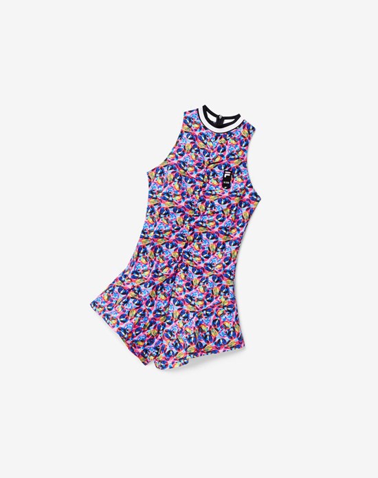 Fila Msgm X Fila Tie Dye Romper Vestido Rosas | 291608-ZCX