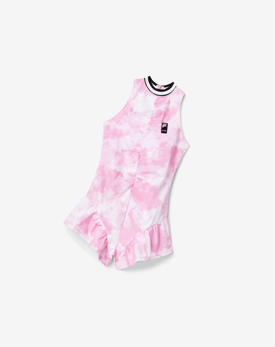 Fila Msgm X Fila Tie Dye Romper Vestido Rosas | 310927-UCH