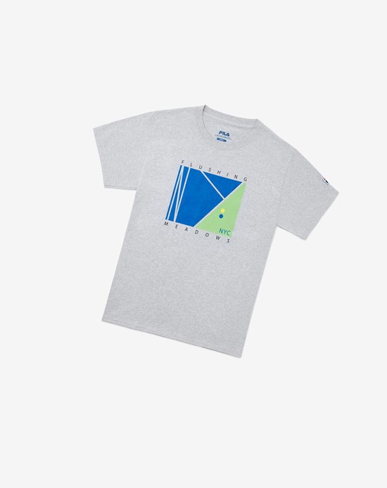 Fila Nyc Court Tee Grises | 135920-QXZ