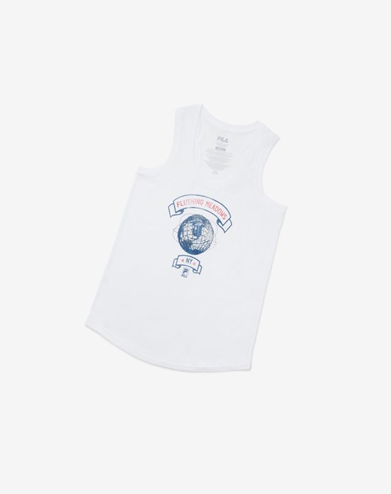 Fila Nyc Globe Tank Blancos | 536748-JAX