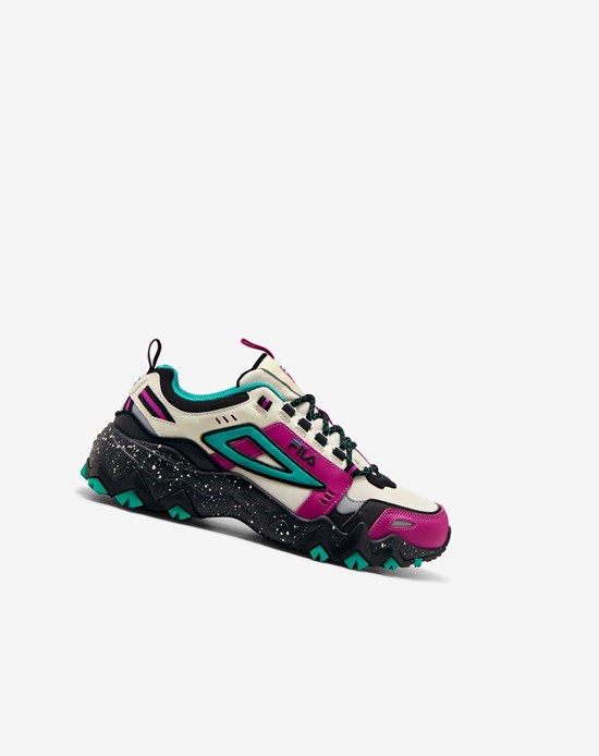 Fila Oakmont Tr Sneakers Plateados Negros Morados | 938520-ZRY