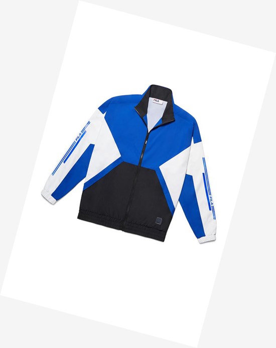 Fila Oma Pista Jacket Negros Blancos | 916407-EPI