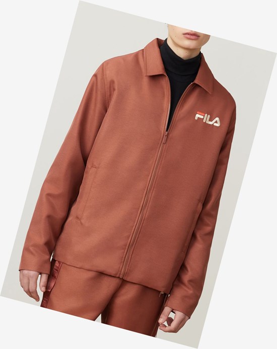 Fila Orbit Woven Jacket 223 Mahogany / Cement / Chili | 296475-OZL