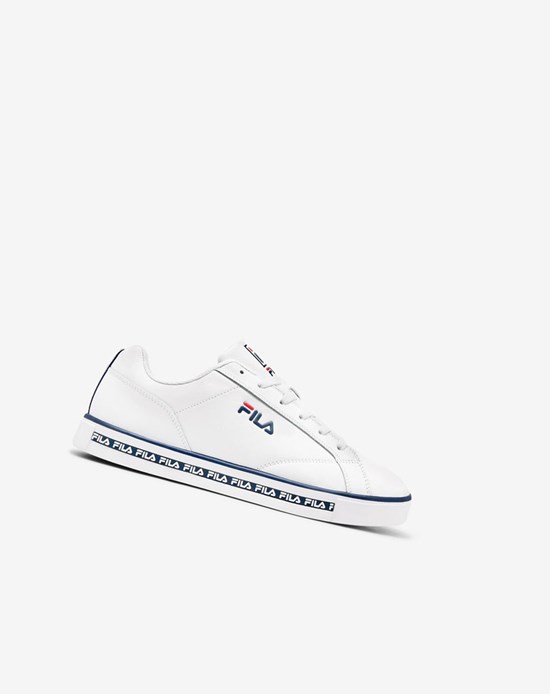Fila Original Court Cuero Tenis Shoes Blancos Azul Marino Rojos | 580127-ZMT