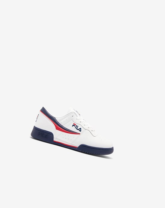 Fila Original Fitness Sneakers Blancos Azul Marino Rojos | 073164-ATW