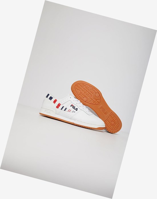 Fila Original Fitness Stripe Sneakers Wht/Fnvy/Fred | 210458-UPF