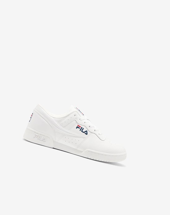 Fila Original Fitness Tenis Shoes Blancos Blancos Azul Marino Rojos | 439210-JQR