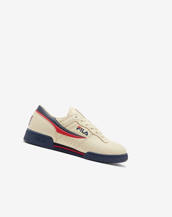 Fila Original Fitness Tenis Shoes Creme Rojos | 364907-OYH