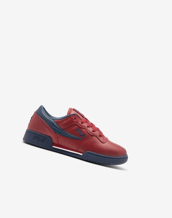 Fila Original Fitness Tenis Shoes Rojos Azul Marino Blancos | 628493-QJM
