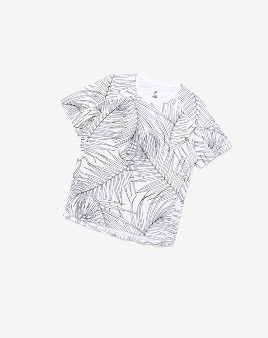Fila Pickleball Corta Sleeve Crew Blancos Blancos | 159074-MGW