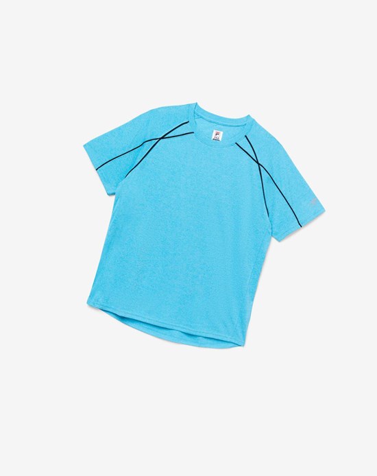 Fila Pickleball Corta Sleeve Crew Negros | 792610-LOD