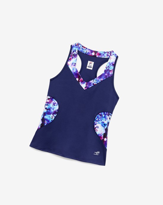 Fila Pickleball Halter Tank Azul Marino Azul Marino | 957416-VQF