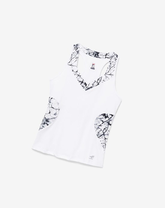 Fila Pickleball Halter Tank Blancos | 506918-PJC