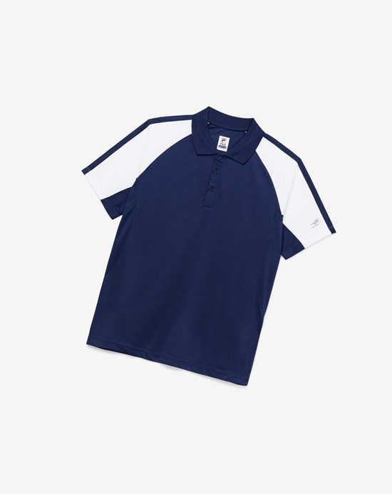 Fila Pickleball Polo Azul Marino Blancos | 943820-VOG