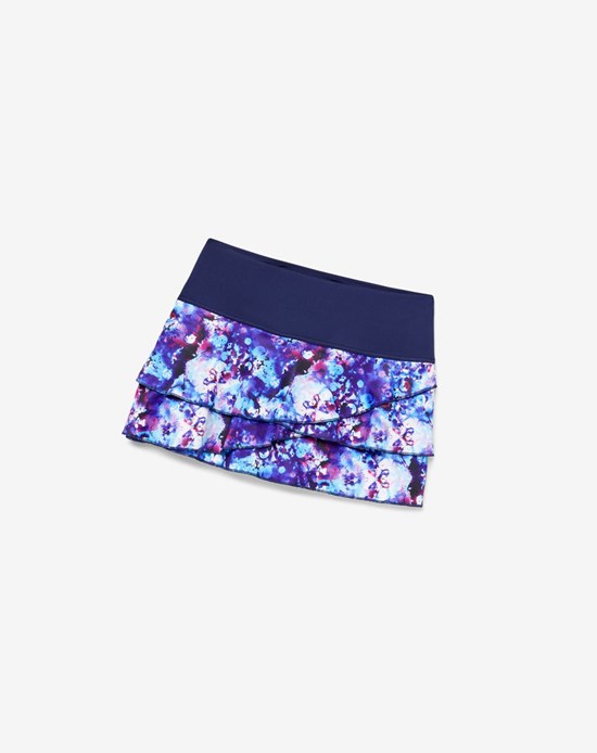 Fila Pickleball Tiered Printed Skort Azul Marino Azul Marino | 624310-RMH