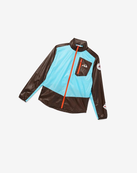 Fila Pinnacle Jacket Azules Naranjas | 960847-OWS