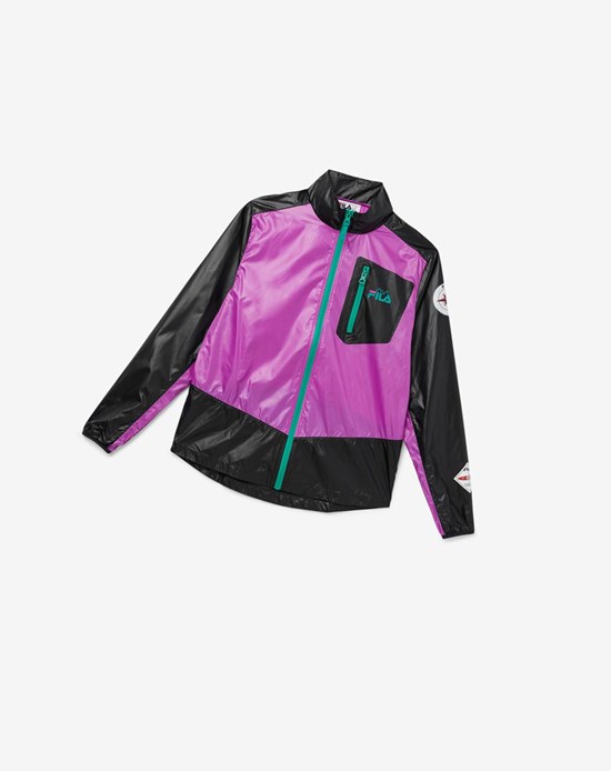 Fila Pinnacle Jacket Morados Negros Verdes | 056481-COV