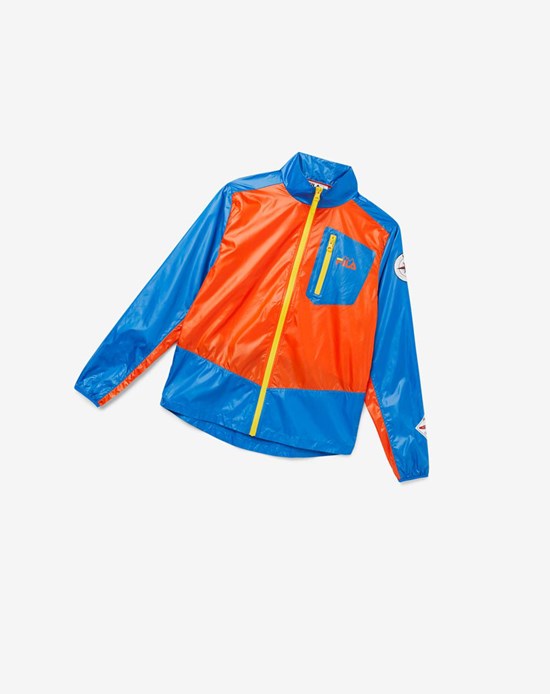 Fila Pinnacle Jacket Naranjas Azules Azules | 159870-OTJ