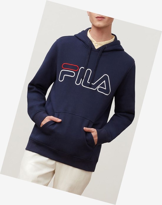 Fila Prati Hoodie Azul Marino Rojos Blancos | 052413-HGV