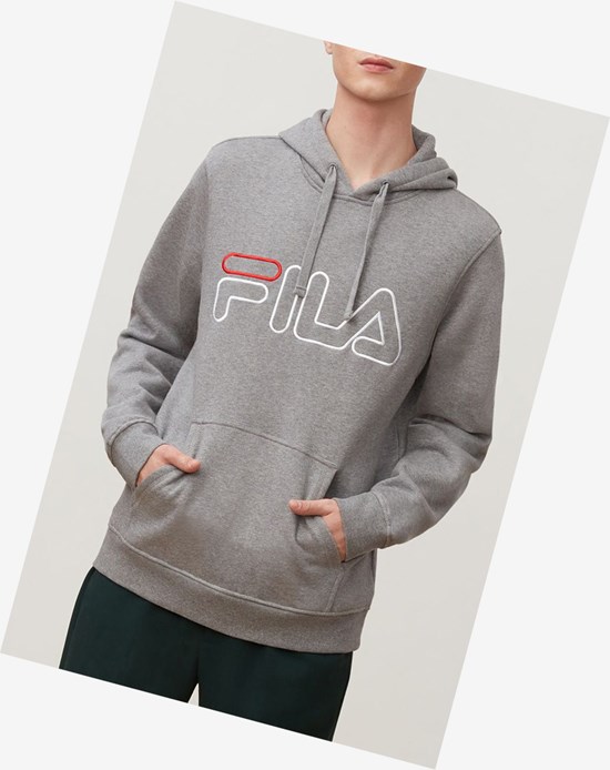 Fila Prati Hoodie Grises Rojos Blancos | 635987-SCX