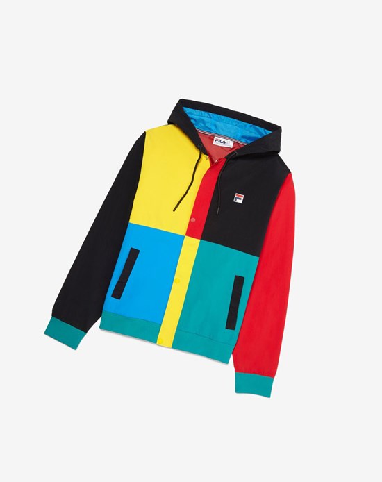 Fila Prentice Viento Jacket Blk/Para/Cred/F | 136425-HBM