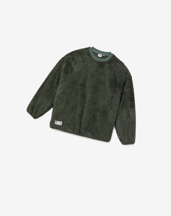 Fila Project 7 Boa Fleece Sweatshirt Kaki | 586473-DRW