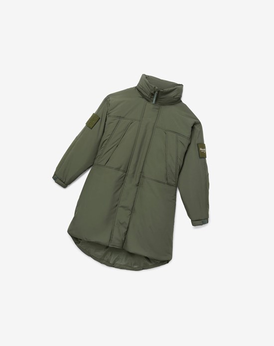 Fila Project 7 Long Acolchado Coat Kaki | 853412-FUY