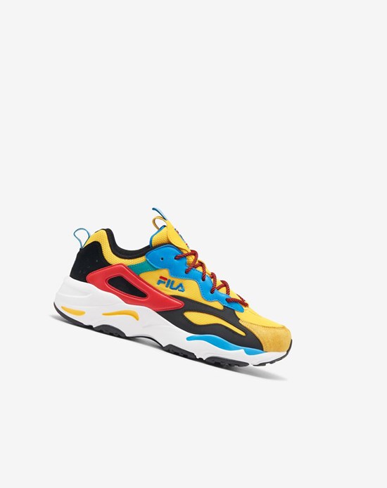 Fila Ray Tracer Festival Sneakers Amarillos Negros Azules | 792106-ZMQ