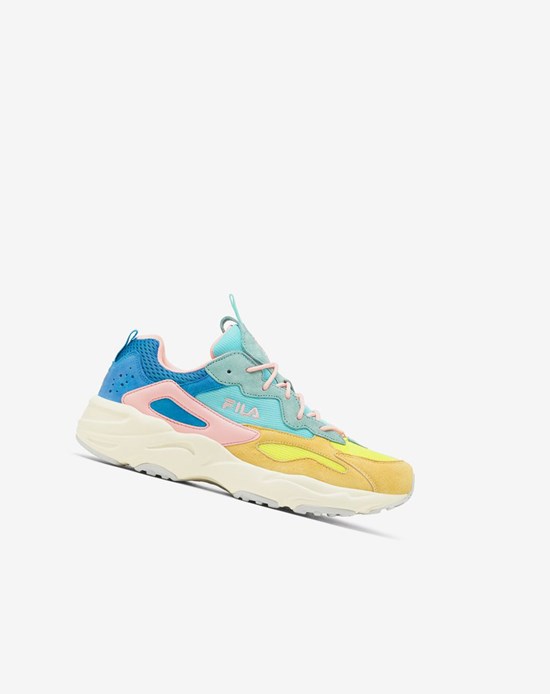 Fila Ray Tracer Lab Premium Sneakers Amarillos Azules | 392854-QWK