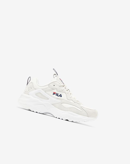 Fila Ray Tracer Lab Premium Sneakers Blancos Blancos Plateados | 576410-LCX