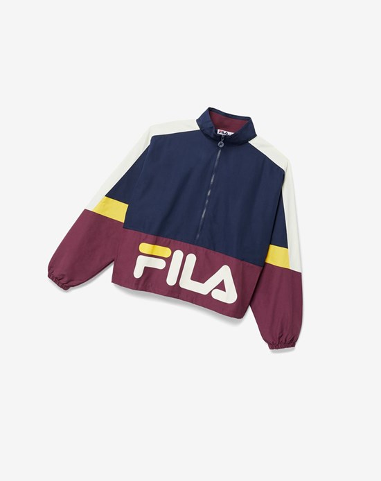 Fila Reid Pista Jacket 413 Peacoat / Prune / Tutrledove | 817496-XCI