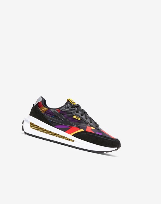 Fila Renno '90s Fornido Sneakers Negros Naranjas Dorados | 381597-YUB