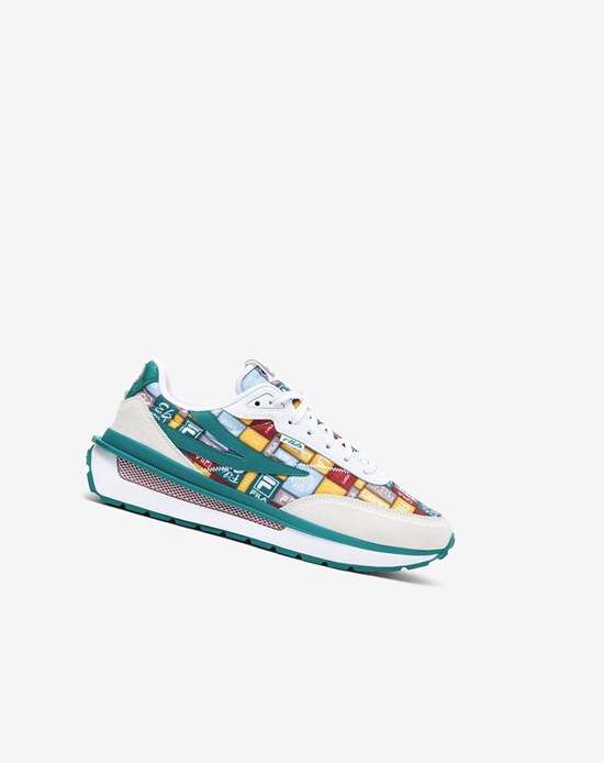 Fila Renno Patchwork Fornido Sneakers Blancos Amarillos | 095781-HMG