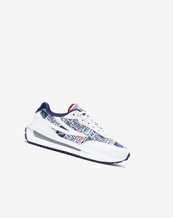 Fila Renno Patchwork Fornido Sneakers Blancos Azul Marino Rojos | 518206-RJB