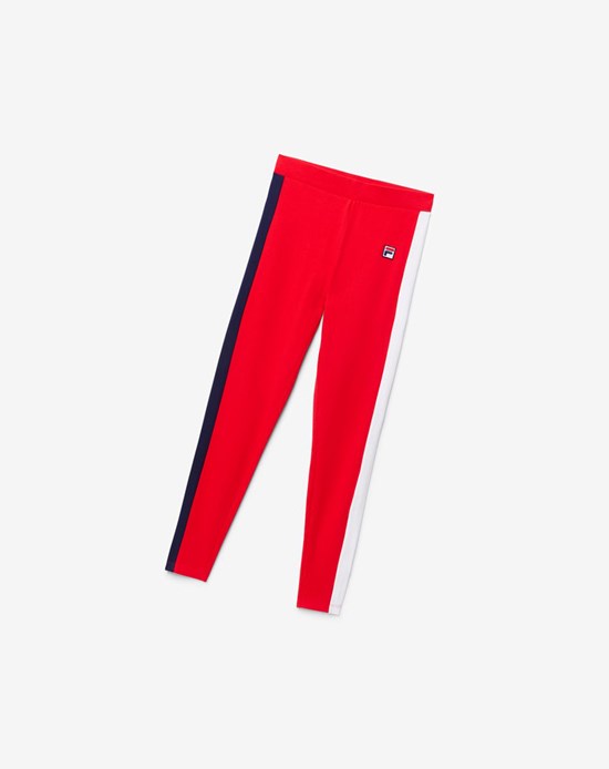 Fila Riviera Legging Rojos Blancos | 761205-CHZ