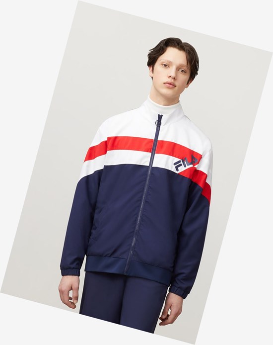 Fila Slade Pista Jacket Blancos | 912046-ZDW