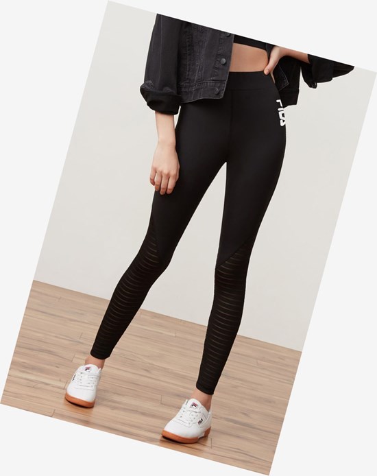 Fila Soni Burnout High Rise Legging Negros | 745860-GDR