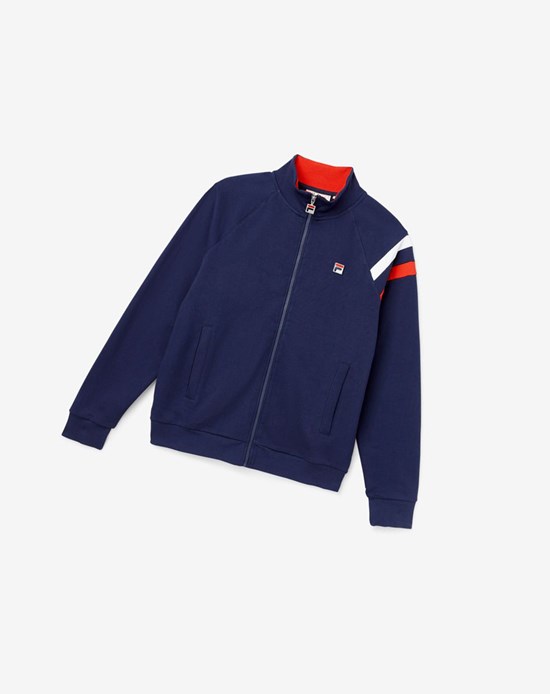 Fila Stance Pista Jacket 410 Peacoat | 956247-WEH