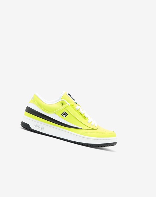 Fila T-1 Mid Tenis Shoes Amarillos Negros Blancos | 862940-BMJ