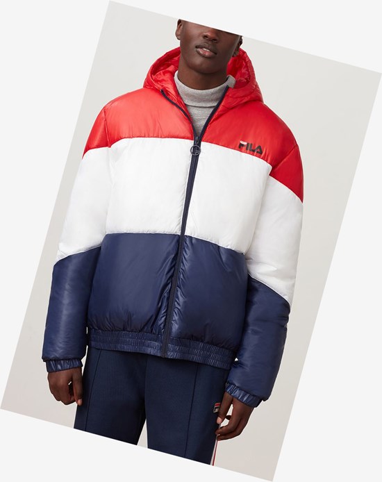 Fila Tatum Viento Jacket Cred/Wht/Peac | 269475-PUO