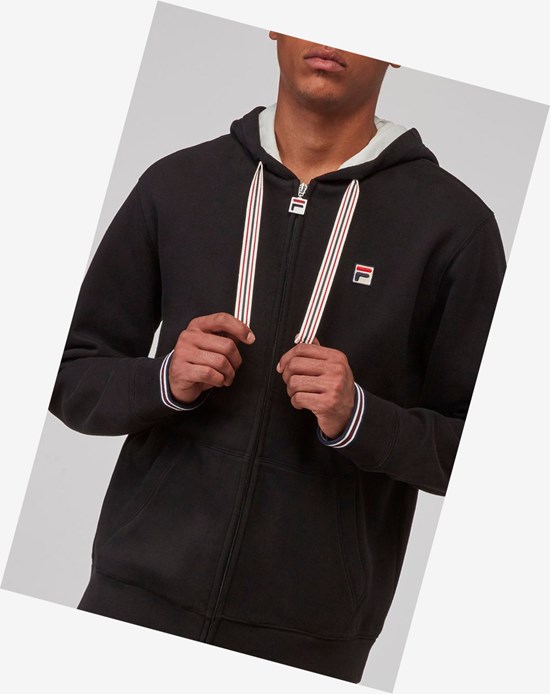 Fila Tenconi Encapuchado Sweatshirt Blk/Gard | 864329-VBX
