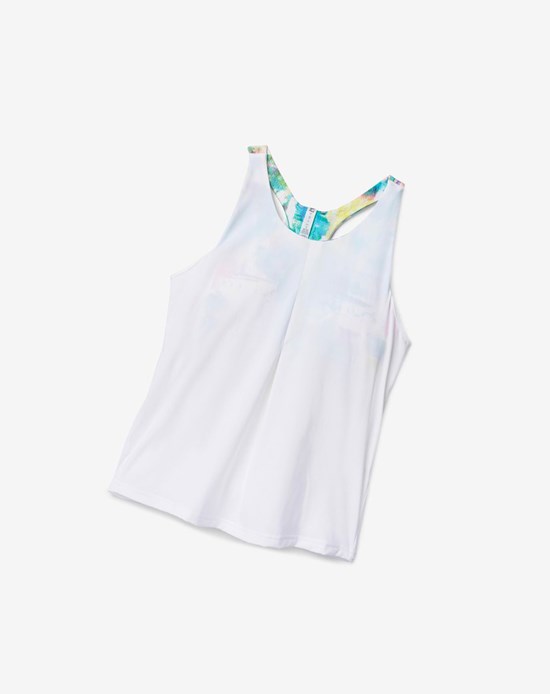 Fila Tie Breaker Double Layer Racerback Tank Blancos | 741026-YNK