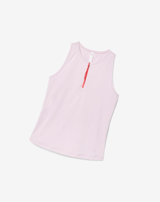 Fila Tie Breaker Front-zip Full Coverage Tank Lavanda Rojos | 468590-CDR