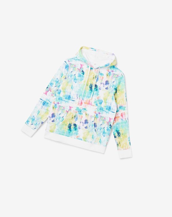 Fila Tie Breaker Tie Dye Hoodie Blancos | 427086-KWR