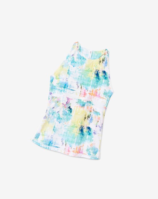 Fila Tie Breaker Tie Dye Racerback Tank Blancos | 312974-WFA