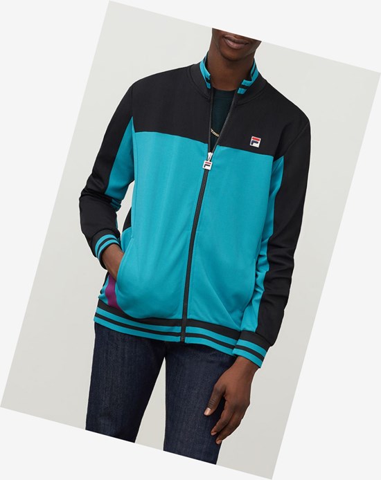 Fila Tiebreaker Pista Jacket Bbay/Blk/Grpj | 908527-QBR