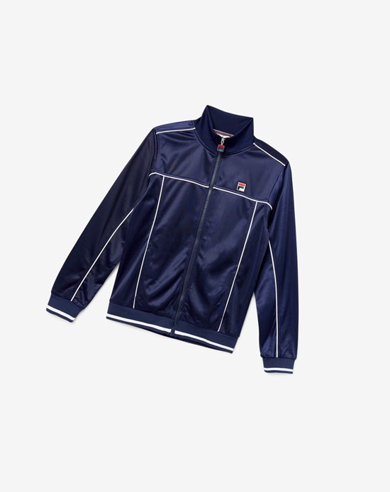 Fila Tricot Pista Jacket 410 Peacoat | 761895-AHP