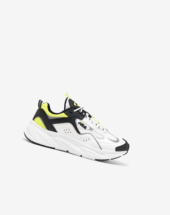 Fila Trigate Plus Sneakers Blancos Negros Amarillos | 589046-ATU